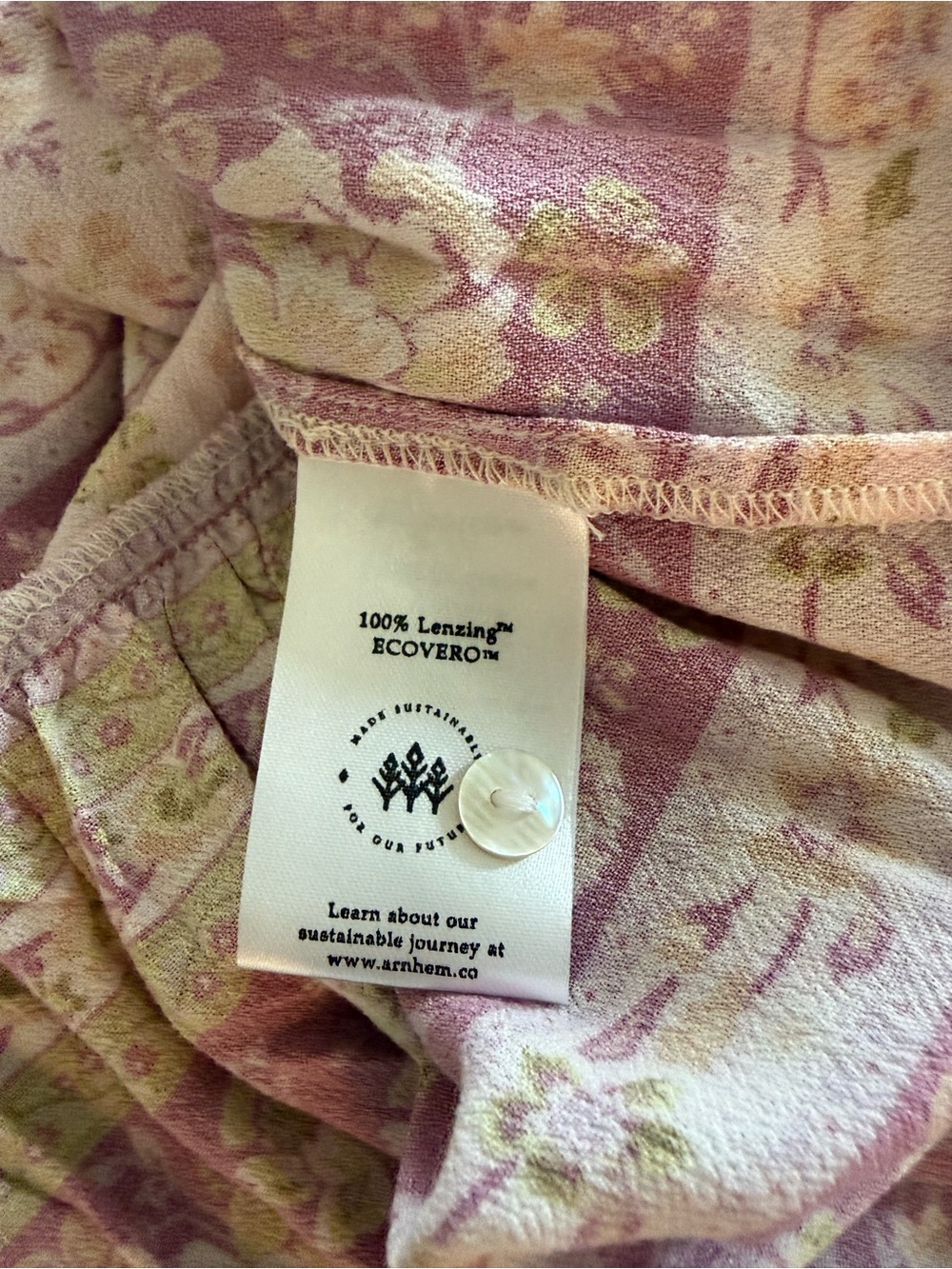 Arnhem Pink and Burgundy Floral Boho Tunic Dress - Picture 9 of 11